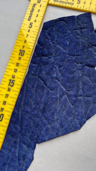 Elephant leather piece, blue 2