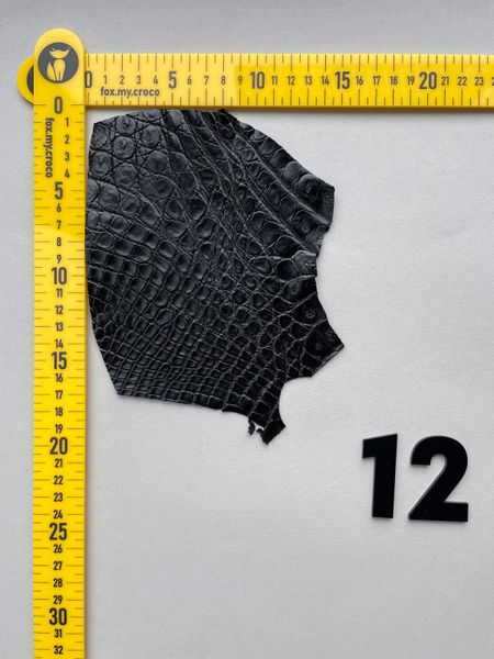 Лоскут шкіри крокодила, чорний 000000967 фото