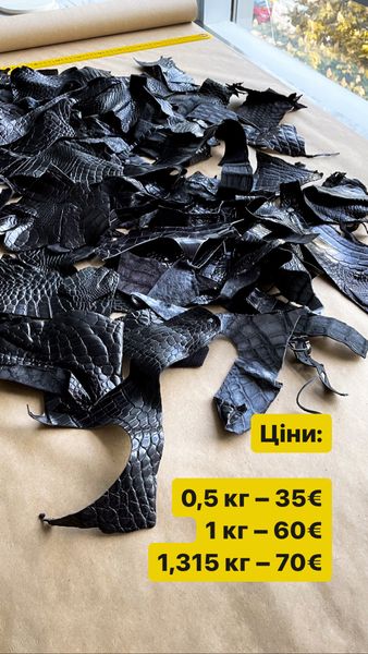 Лоскут кроко на вагу, чорний 000002371 фото
