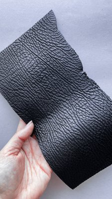 Shark leather piece, black