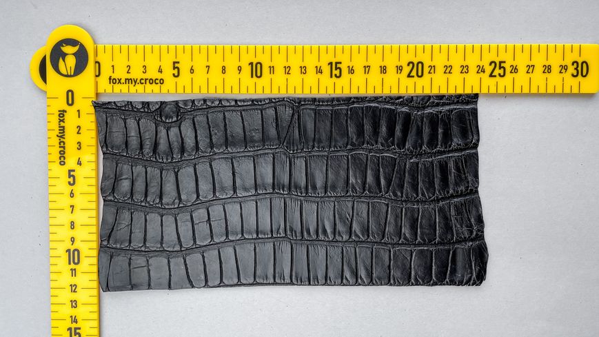 Лоскут шкіри крокодила, чорний 000002565 фото