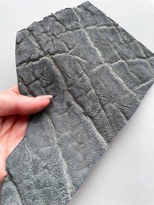 Elephant leather piece, gray