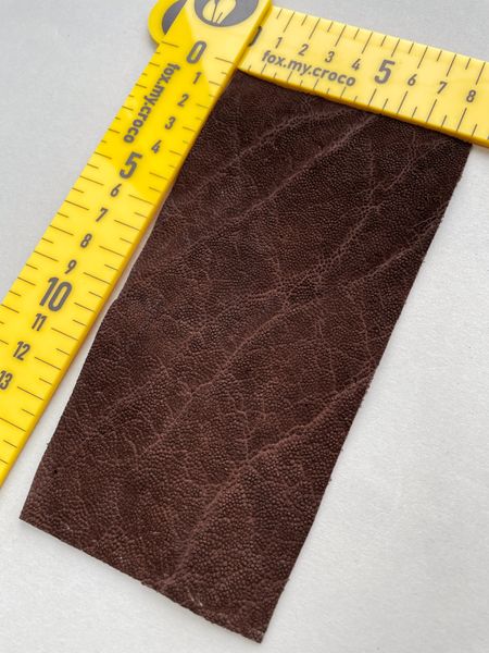 Elephant leather piece, dark brown