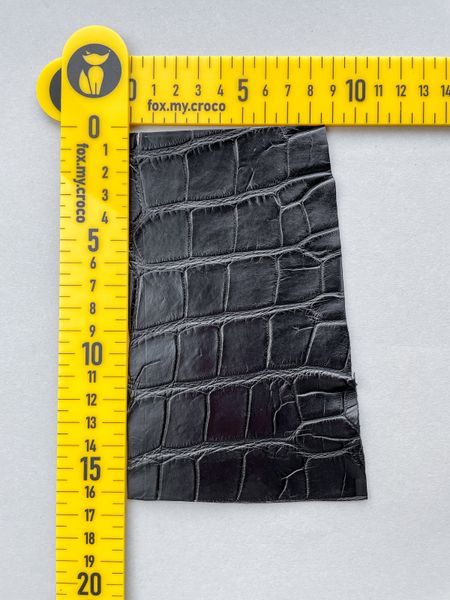 Лоскут шкіри крокодила, чорний 000002586 фото