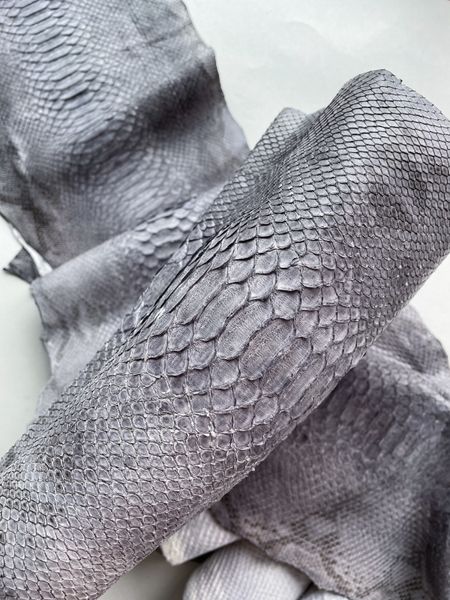 Python skin, gray 283 сm (available for cut from 20cm)