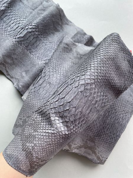 Python skin, gray 283 сm (available for cut from 20cm)