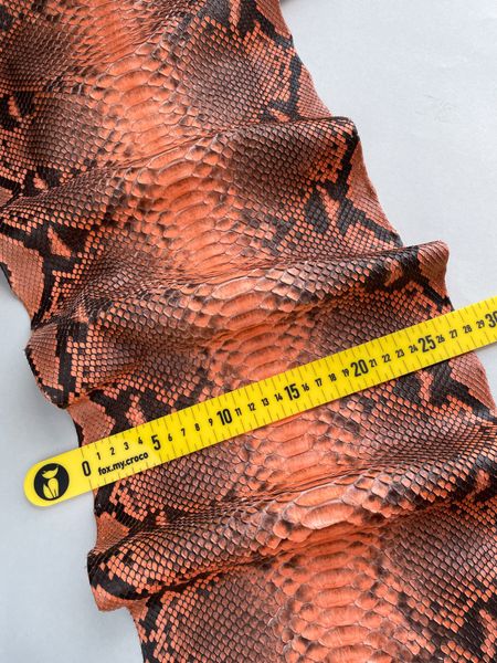 Python skin, orange 307 сm (available for cut from 20cm)