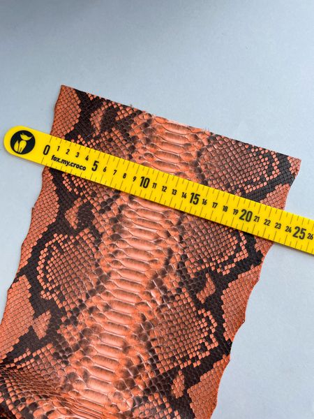 Python skin, orange 307 сm (available for cut from 20cm)