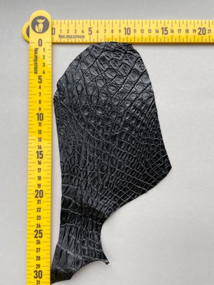 Лоскут кожи крокодила, черный 000000964 фото