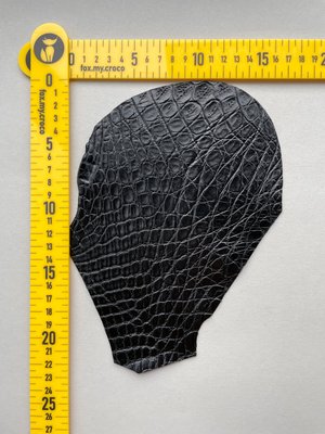 Лоскут кожи крокодила, черный 000000965 фото