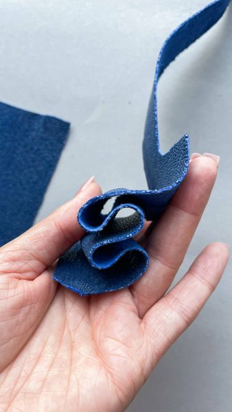 Stingray leather piece , blue