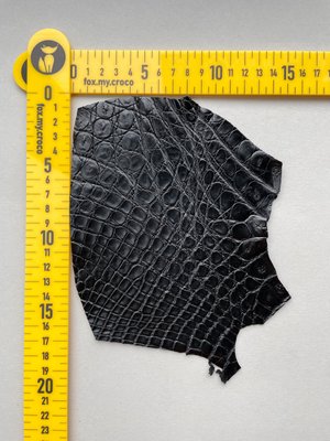 Лоскут кожи крокодила, черный 000000967 фото