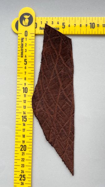 Elephant leather piece, brown