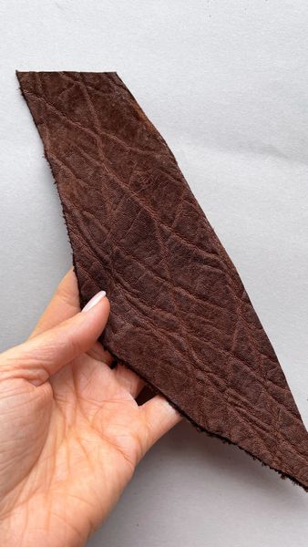 Elephant leather piece, brown