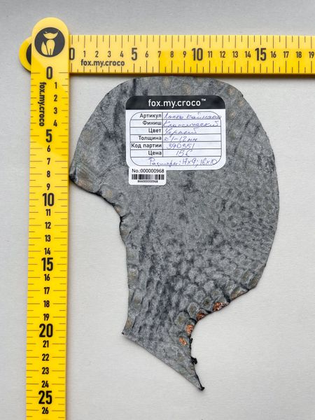 Лоскут шкіри крокодила, чорний 000000968 фото