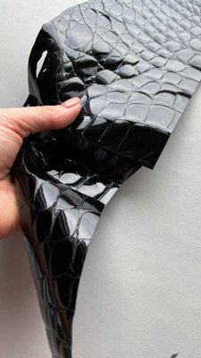 Лоскут шкіри крокодила, чорний 000000900 фото
