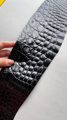 Лоскут шкіри крокодила, чорний 000000901 фото