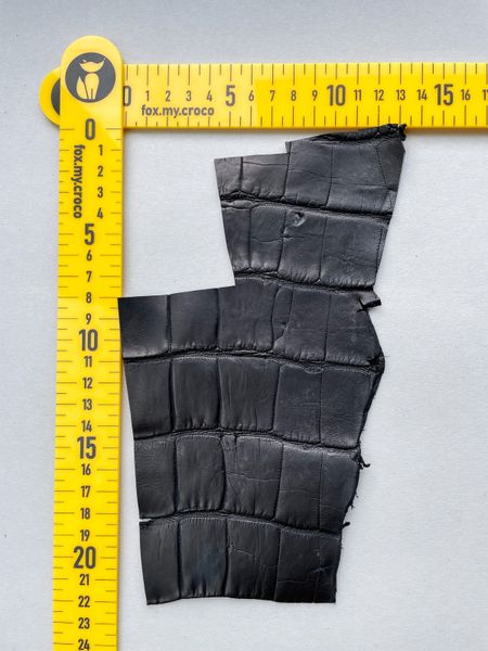 Лоскут шкіри крокодила, чорний 000000970 фото