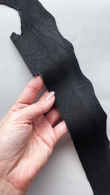 Stingray leather piece, black