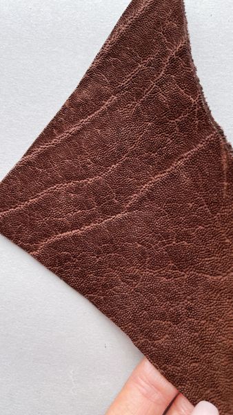 Elephant leather piece, brown