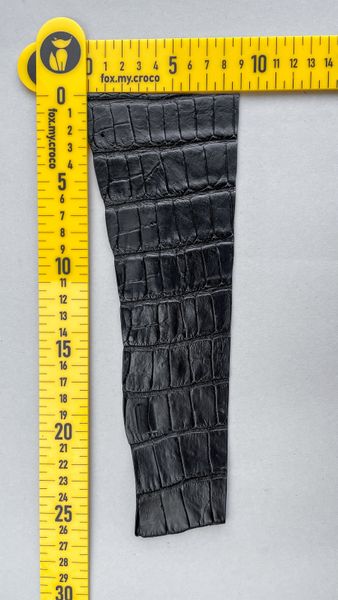 Лоскут кожи крокодила, черный 000002563 фото
