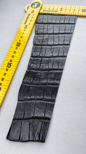 Лоскут кожи крокодила, черный 000002563 фото