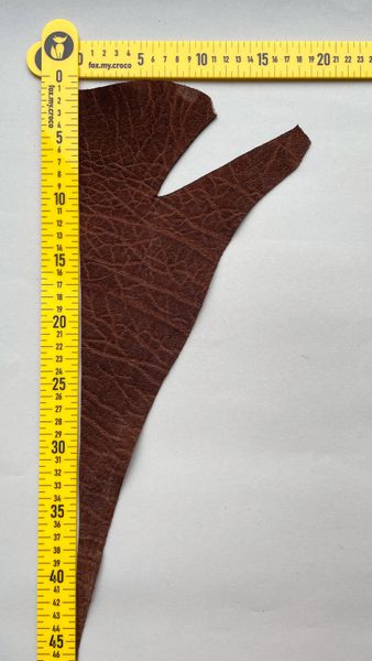 Elephant leather piece, brown