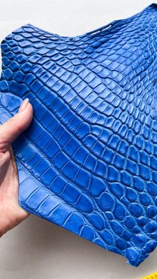 Лоскут шкіри крокодила, синій 000002740 фото