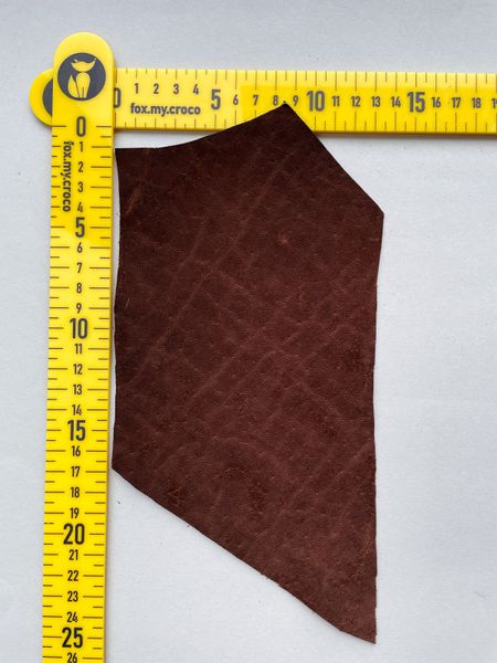 Elephant leather piece, brown