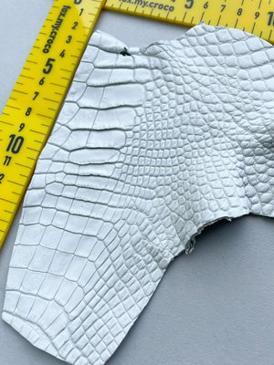 Лоскут кожи крокодила, белый 000000437 фото