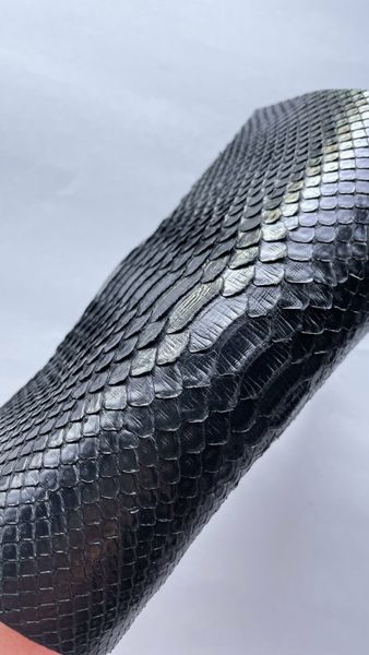 Python leather piece, black