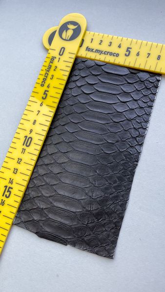 Python leather piece, black