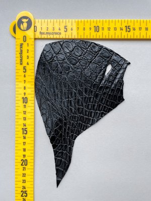 Лоскут шкіри крокодила, чорний 000000910 фото