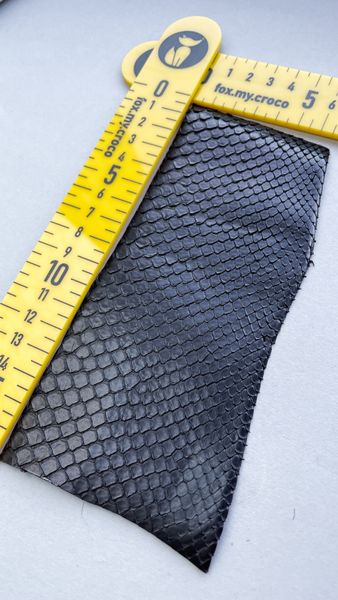 Python leather piece, black