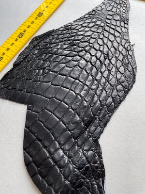Лоскут шкіри крокодила, чорний 000000980 фото
