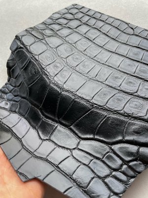 Лоскут шкіри крокодила, чорний 000000981 фото