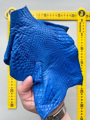 Лоскут шкіри крокодила, синій 000002814 фото