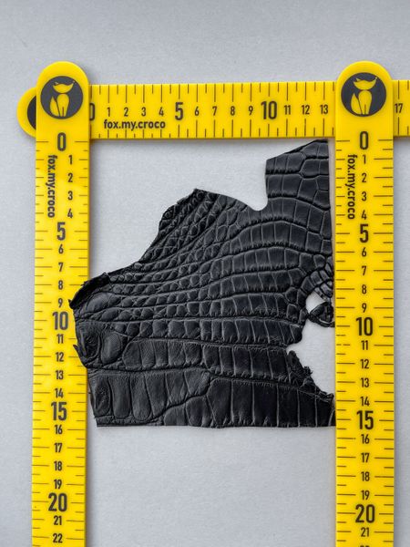 Лоскут кожи крокодила, черный 000002571 фото