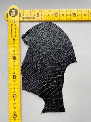 Лоскут кожи крокодила, черный 000000914 фото