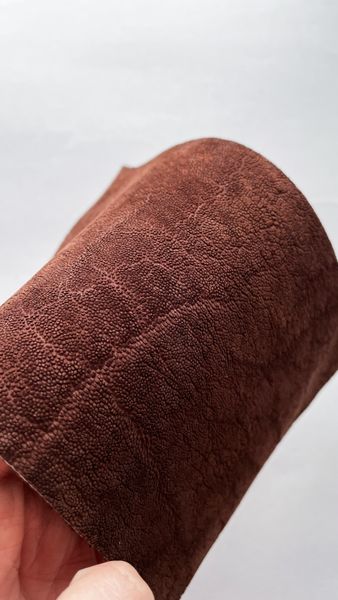 Elephant leather piece, brown