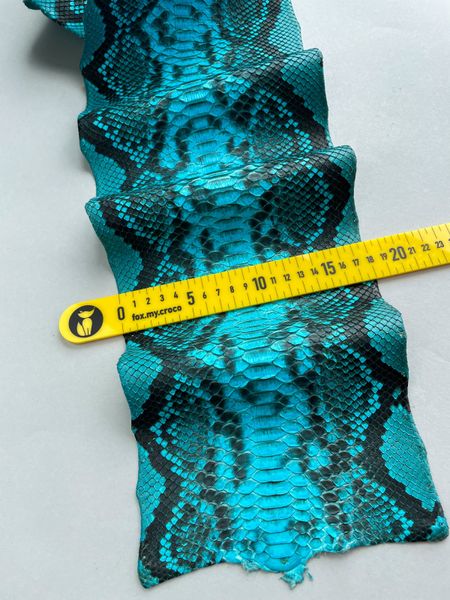 Python skin, turquoise 342 сm (available for cut from 20cm)