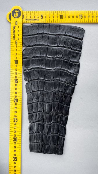 Лоскут шкіри крокодила, чорний 000002577 фото