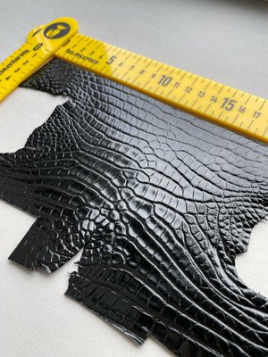 Лоскут шкіри крокодила, чорний 000000921 фото