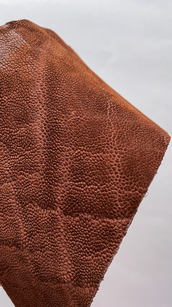 Elephant leather piece, cognac