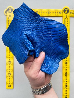 Лоскут шкіри крокодила, синій 000002822 фото