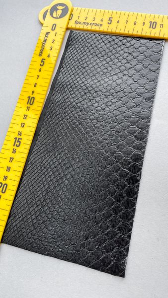 Python leather piece, black