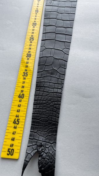 Лоскут кожи крокодила, черный 000002579 фото