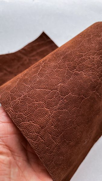 Elephant leather piece, cognac