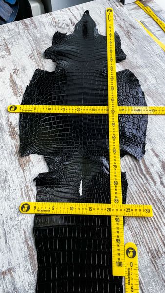 Crocodile skin, black, 39 cm