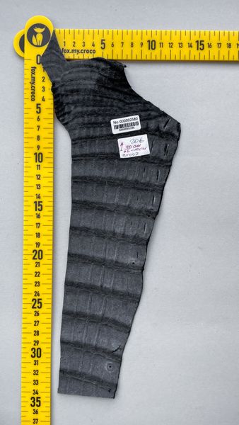 Лоскут шкіри крокодила, чорний 000002580 фото